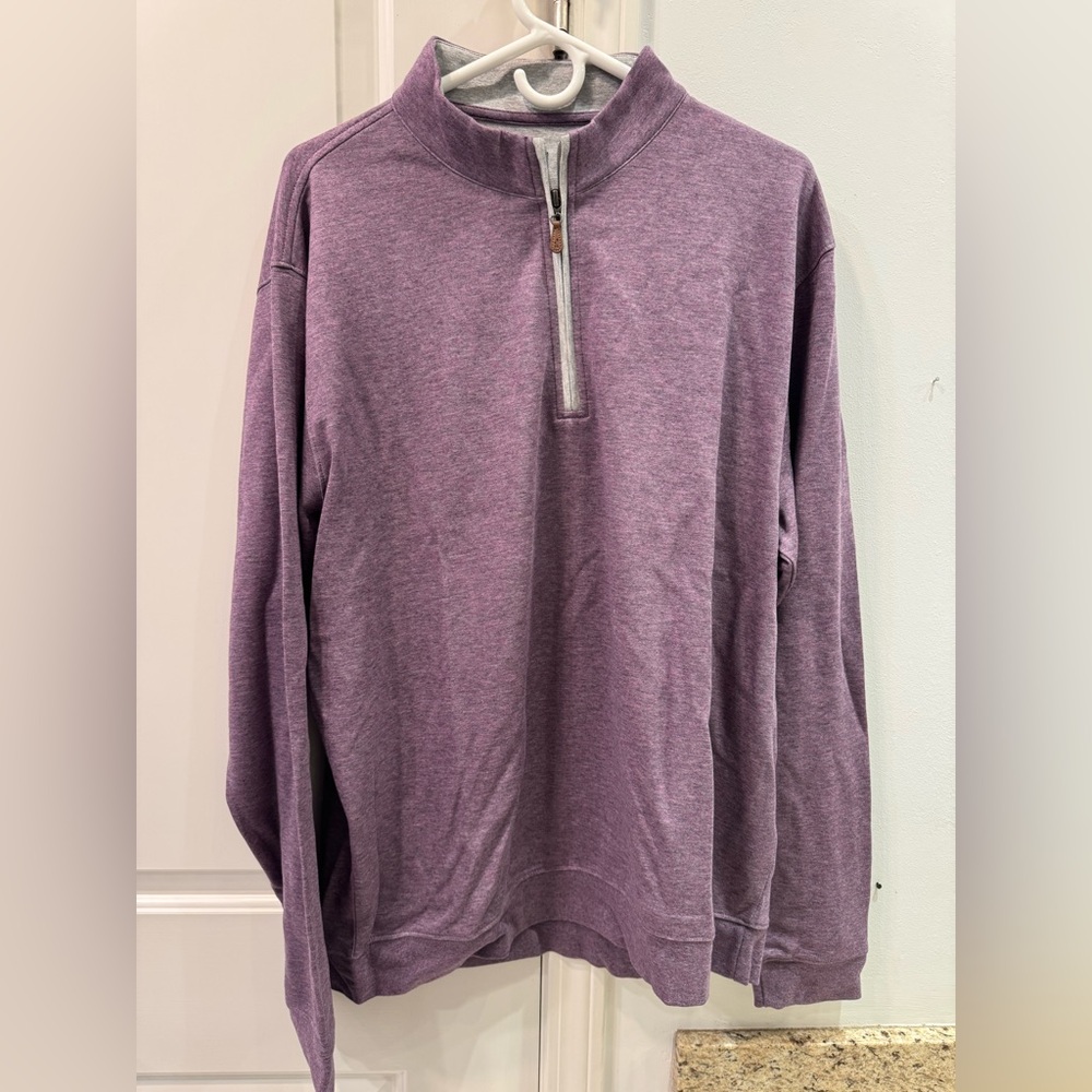 Men’s Johnnie-O Purple Quarter-Zip Pullover